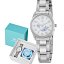 Reloj Marea Niña con Esfera Blanca y Flor + Auriculares Bluetooth – Set para Regalo